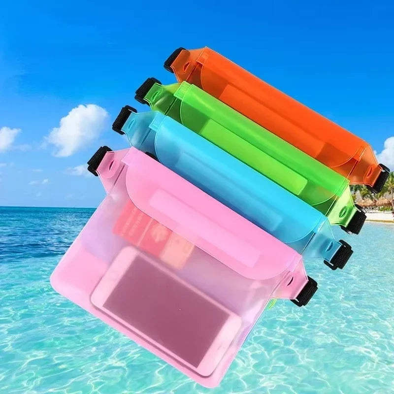 DryGo Wasserdichte Hüfttasche | 3-Fach Versiegelt | Verstellbarer Gurt | Für Strand & Outdoor