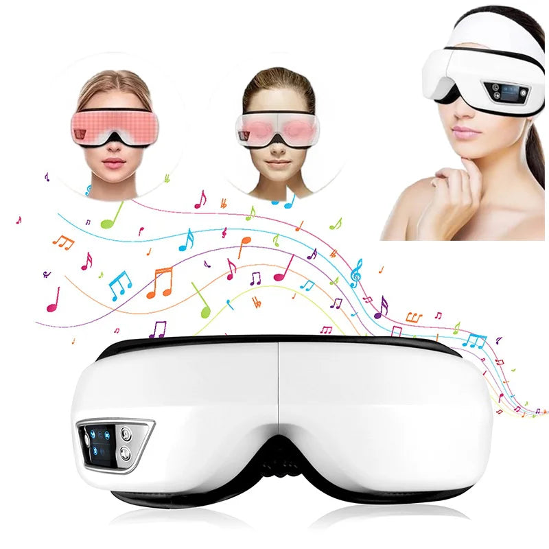 RelaxEye | Elektrisches Augenmassagegerät | Mit Luftdruck, Musik & 4 Modi | Für Entspannung & besseren Schlaf