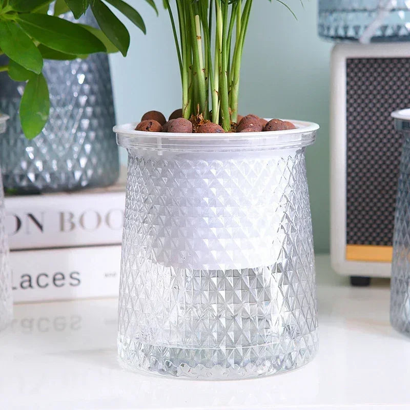 EcoPlant MiniSelfWater | Selbstbewässernder Blumentopf | Für Sukkulenten, Bonsai & Tischdeko | Modern & Praktisch