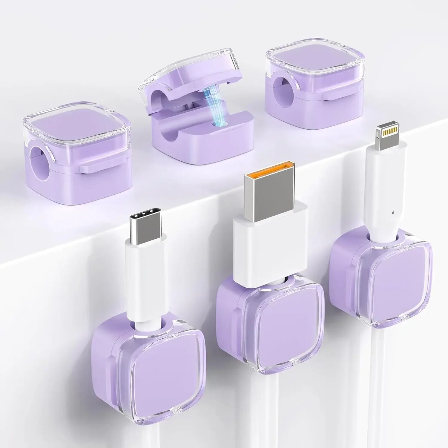 CableMate Kabelorganizer | Magnetisch | Selbstklebend | Schwarz