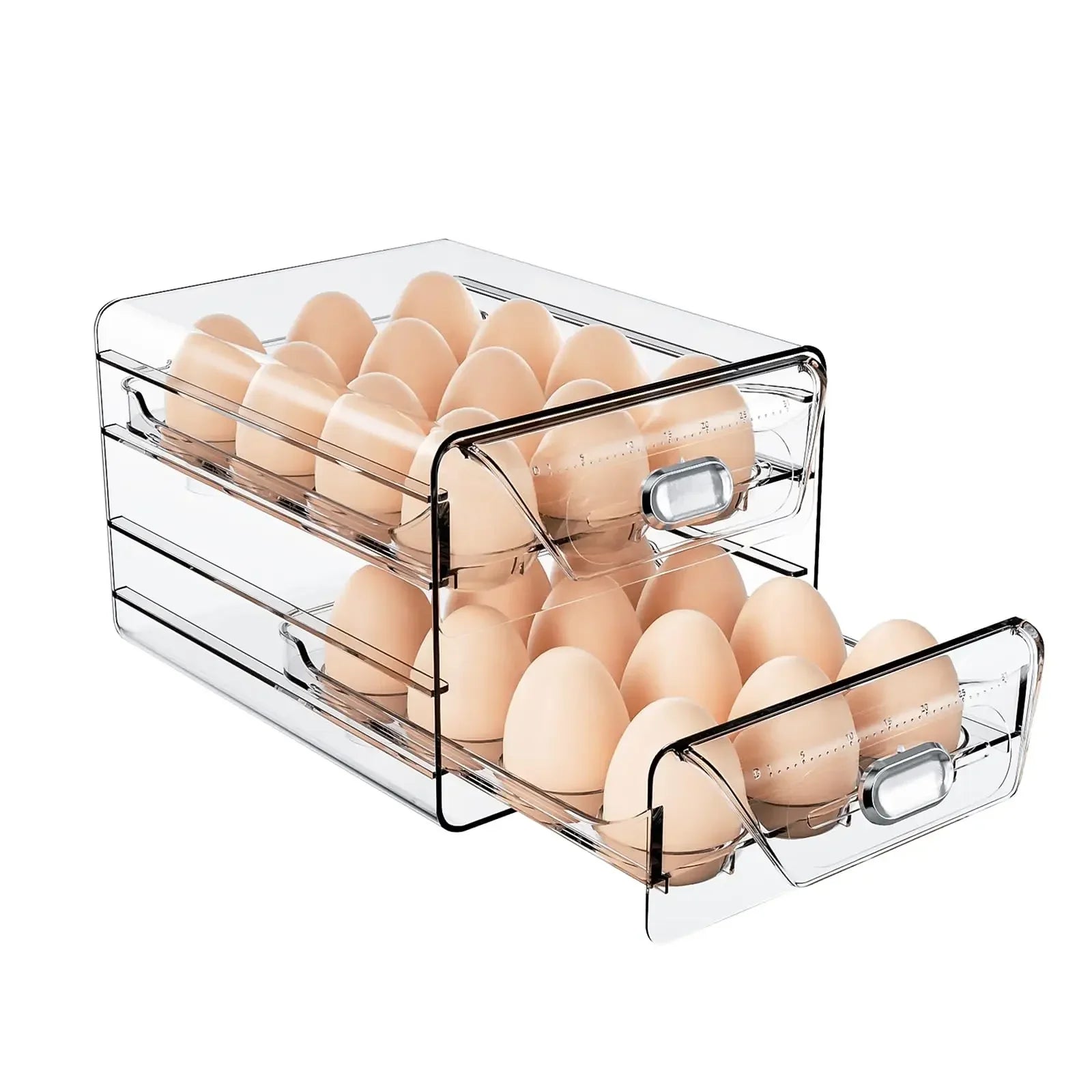 EggKeeper Pro | XXL Eieraufbewahrungsbox | 60 Eier Kapazität | Mit Datumsanzeige & Schubladensystem | Hygienisch & Platzsparend