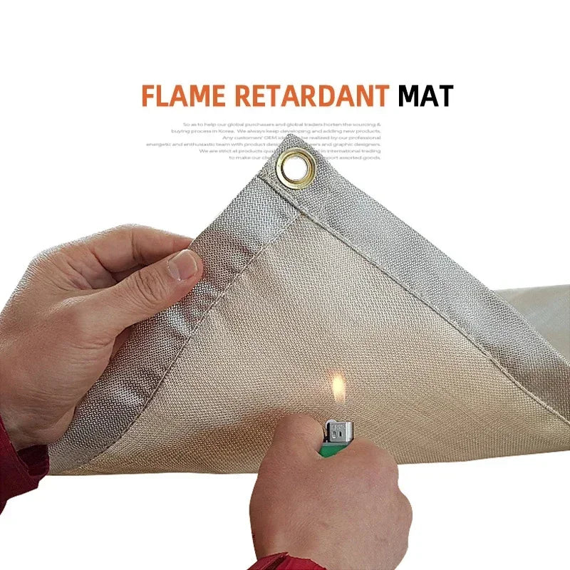 Ignisafe Feuerschutzmatte | Hitzebeständig & Faltbar | Für Grill & Feuerstelle