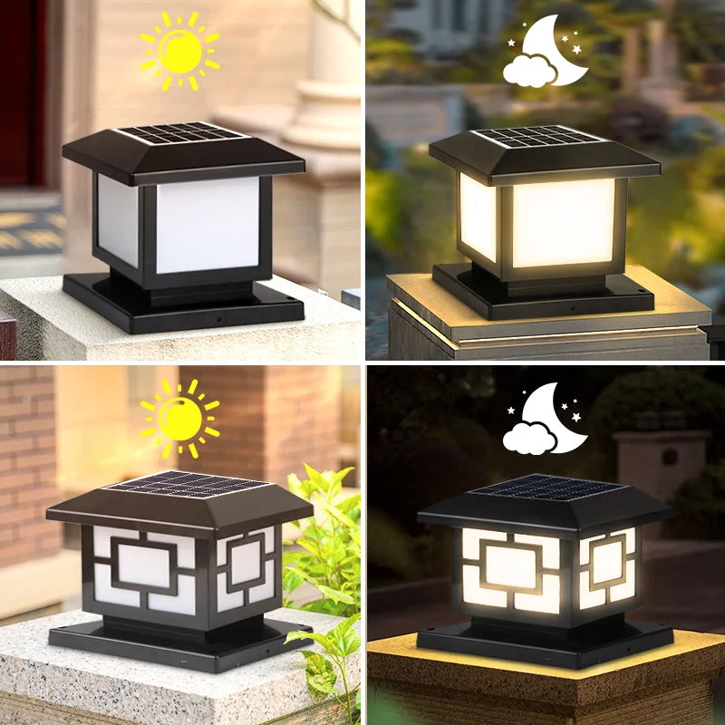 Solara LightSphere Solar-Lichtsäule | 4 Lichtfarben & Fernbedienung | IP65 Witterungsbeständig
