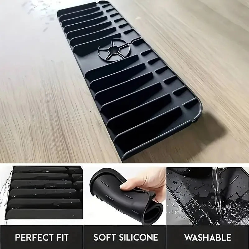 FlowDry | Silikonmatte für Spüle & Arbeitsfläche | 3-in-1 Funktion, flexibel & hygienisch | Küche & Bad