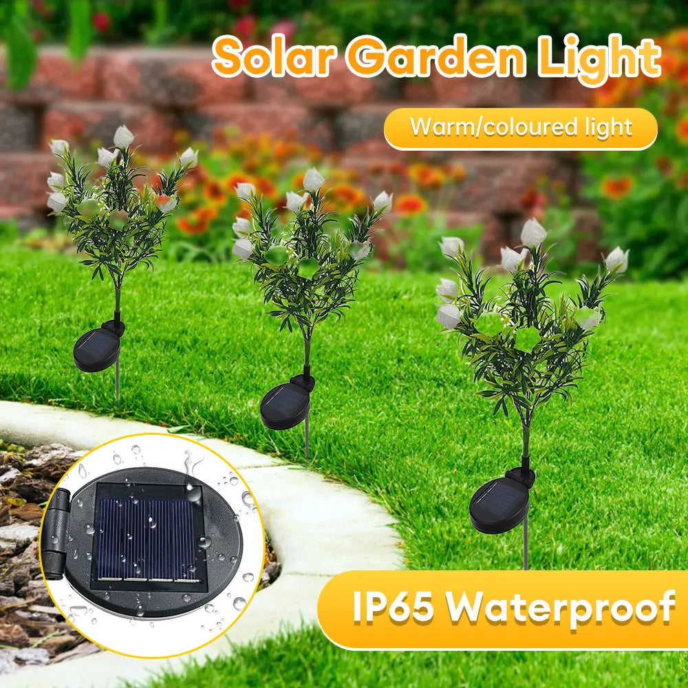 SolarBlossom Garten-Leuchte | Zauberhafte Solar-Blumen‑Laterne | IP65 & 42 LEDs