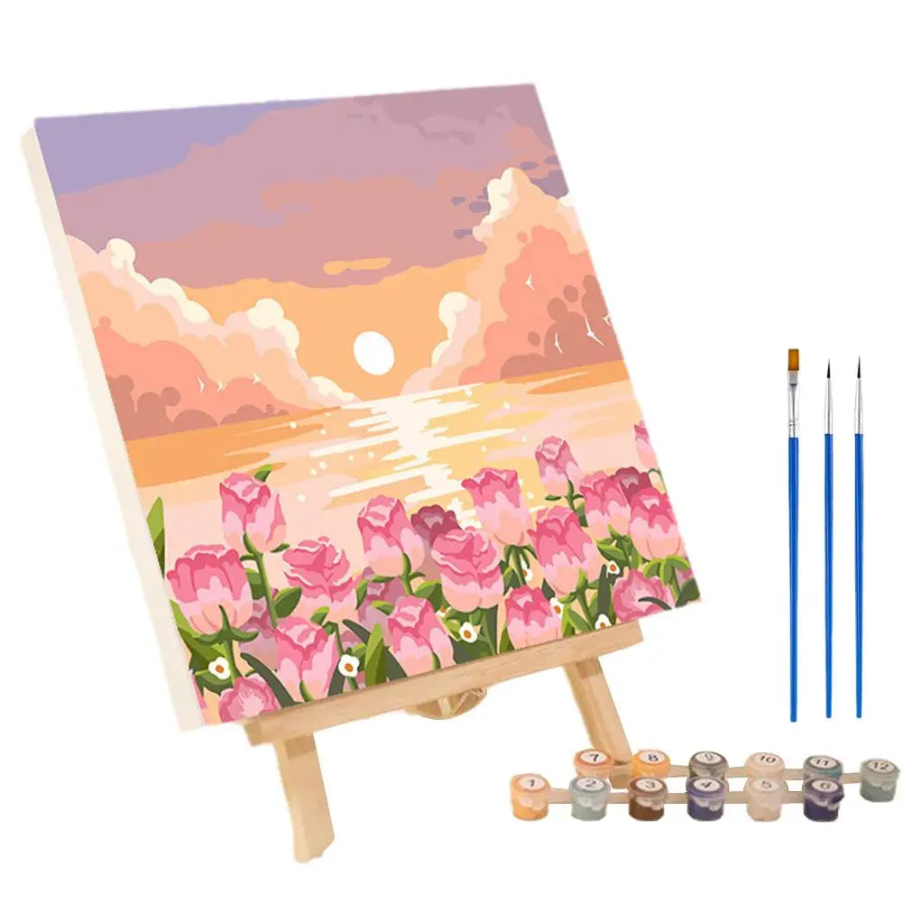 ColorVista | Malset Nach Zahlen | Entspannendes DIY-Kunstwerk | Mit Rahmen