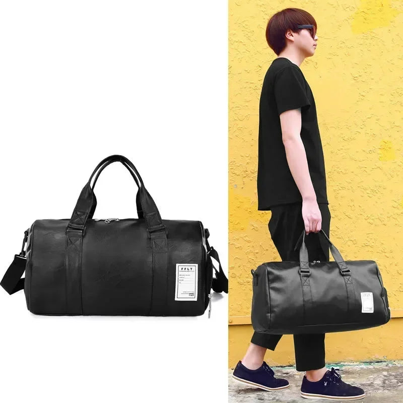 SportTote Pro | Elegante Sporttasche | Wasserabweisend & Nassfach | Lederoptik