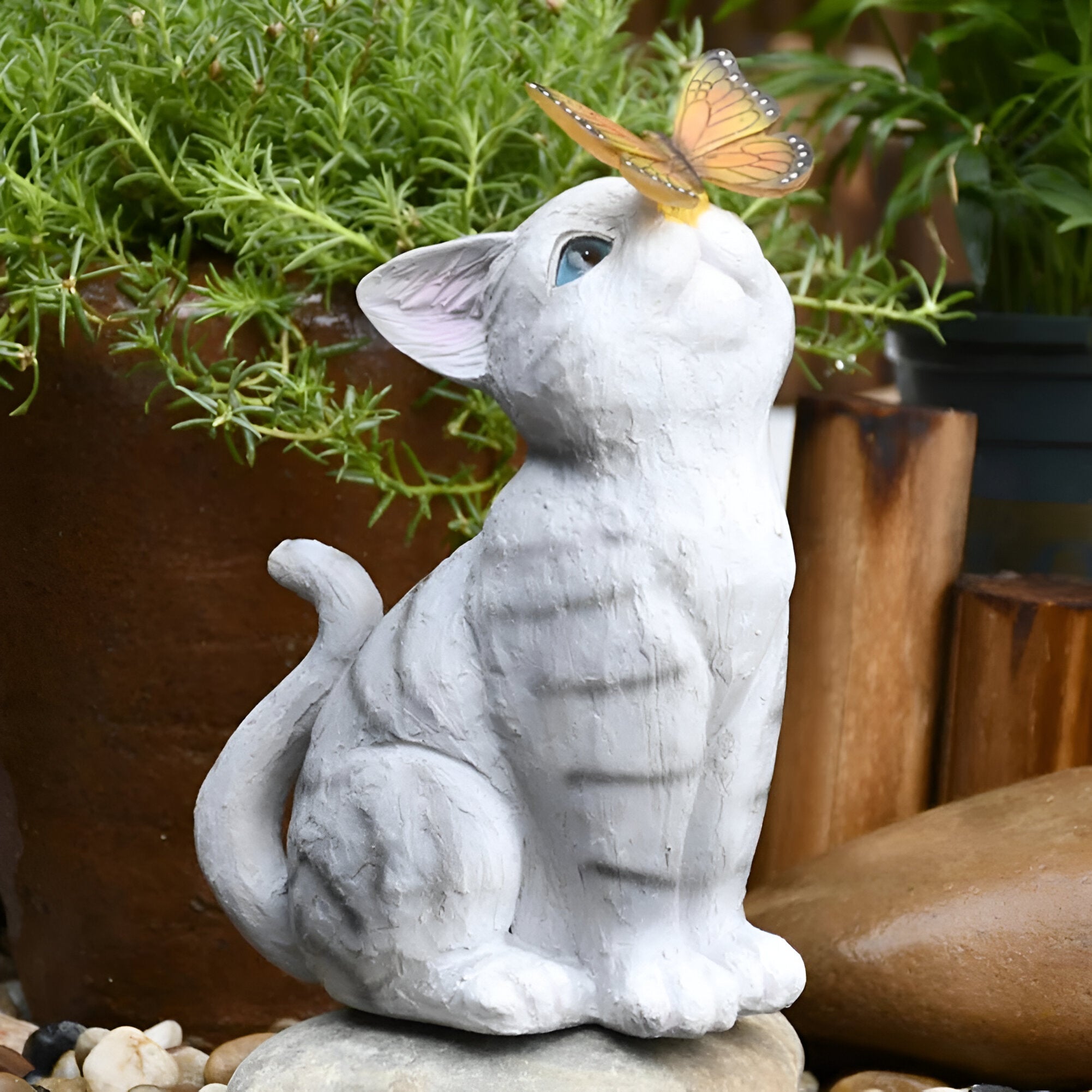 SolarPaw LightCat | Solar-Katzenfigur | 100% Solarbetrieben & Wetterfest | Für Garten & Balkon