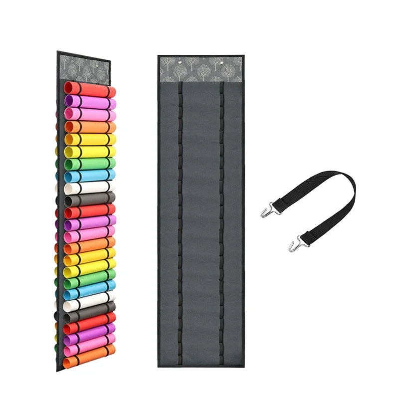 Vinylora | Vinyl-Rollenhalter | 48 Fächer, platzsparend & robust | Bastelzimmer & Aufbewahrung