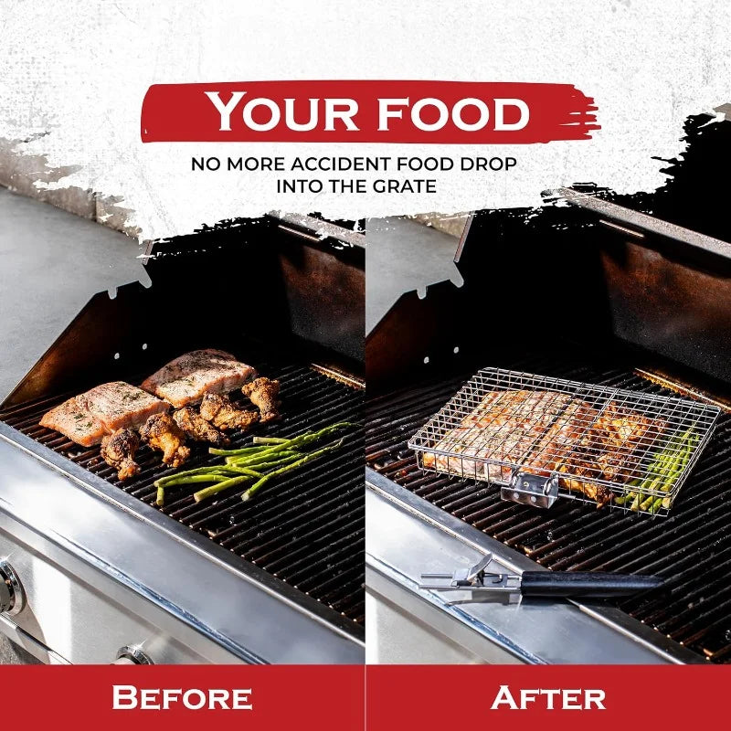 GrillMaster Grillgitter | Tragbar & Rostfrei | Für Perfekte BBQ-Erlebnisse