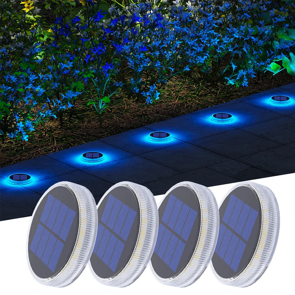 LumaPath Solarleuchten Set | IP68 Wasserdicht | Kabellos & Selbstklebend | 360° Licht
