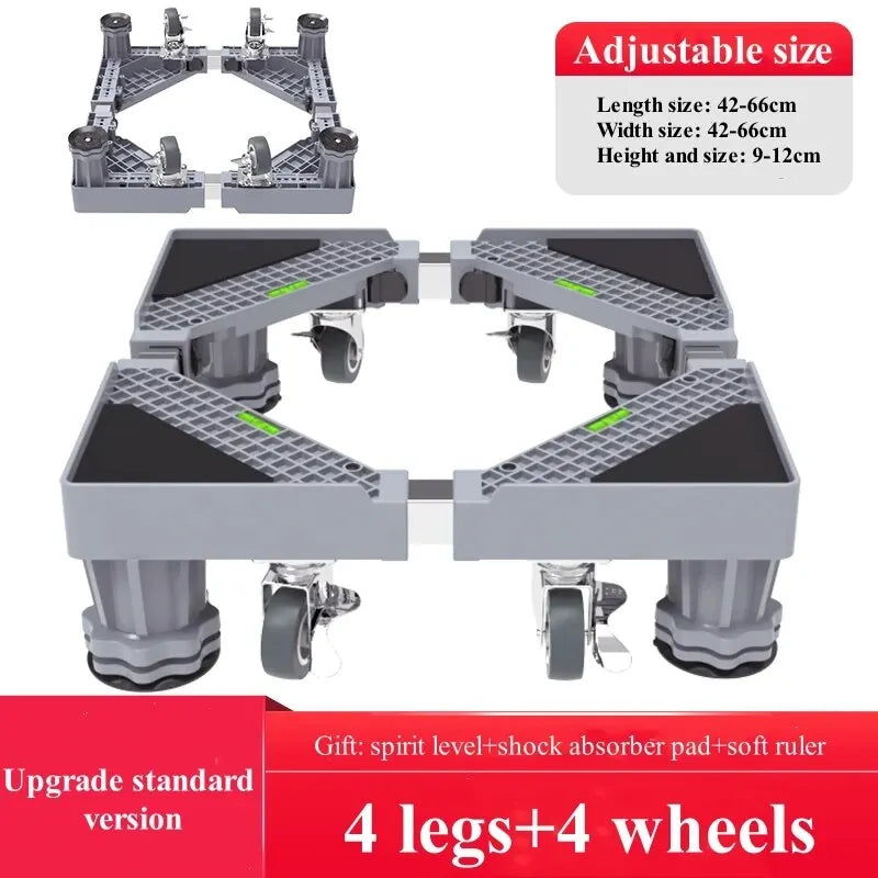 FlexiMove Universalrollrahmen | Höhen- & Breitenverstellbar | Stoßdämpfende Pads | Feststellbare Doppelrollen