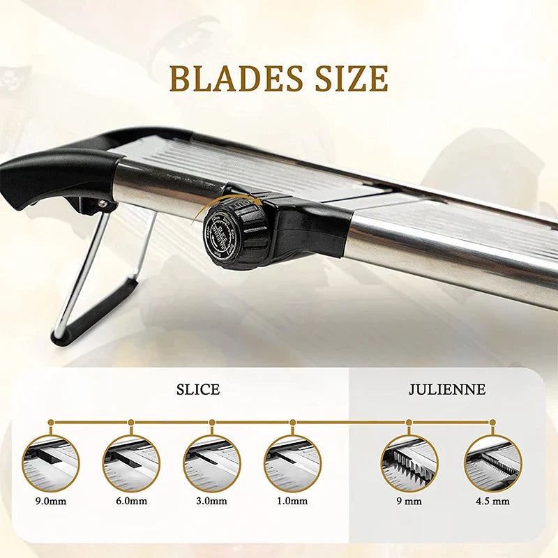 CutMaster Mandoline | Verstellbar & Präzise | Edelstahlklingen | Für Gemüse & Obst