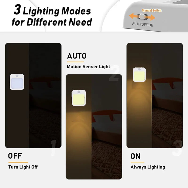 Nuvira Mini Nachtlicht | Bewegungsmelder & LED | Warm-/Kaltweiß | Kompakt & Energiesparend