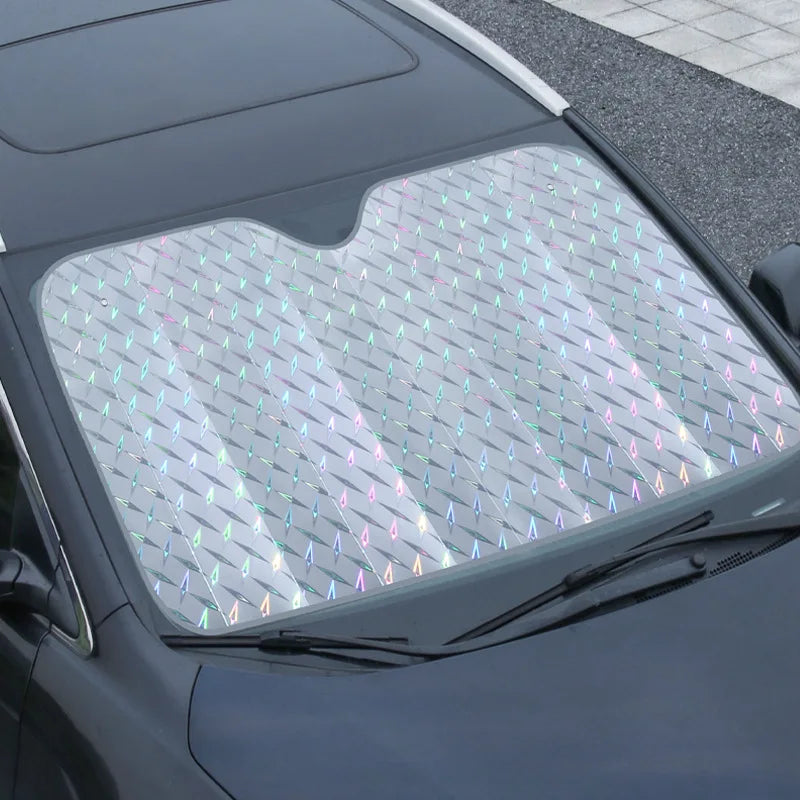 Solcura Auto Sonnenblende | UV- & Hitzeschutz | Faltbar & Universell | Silber