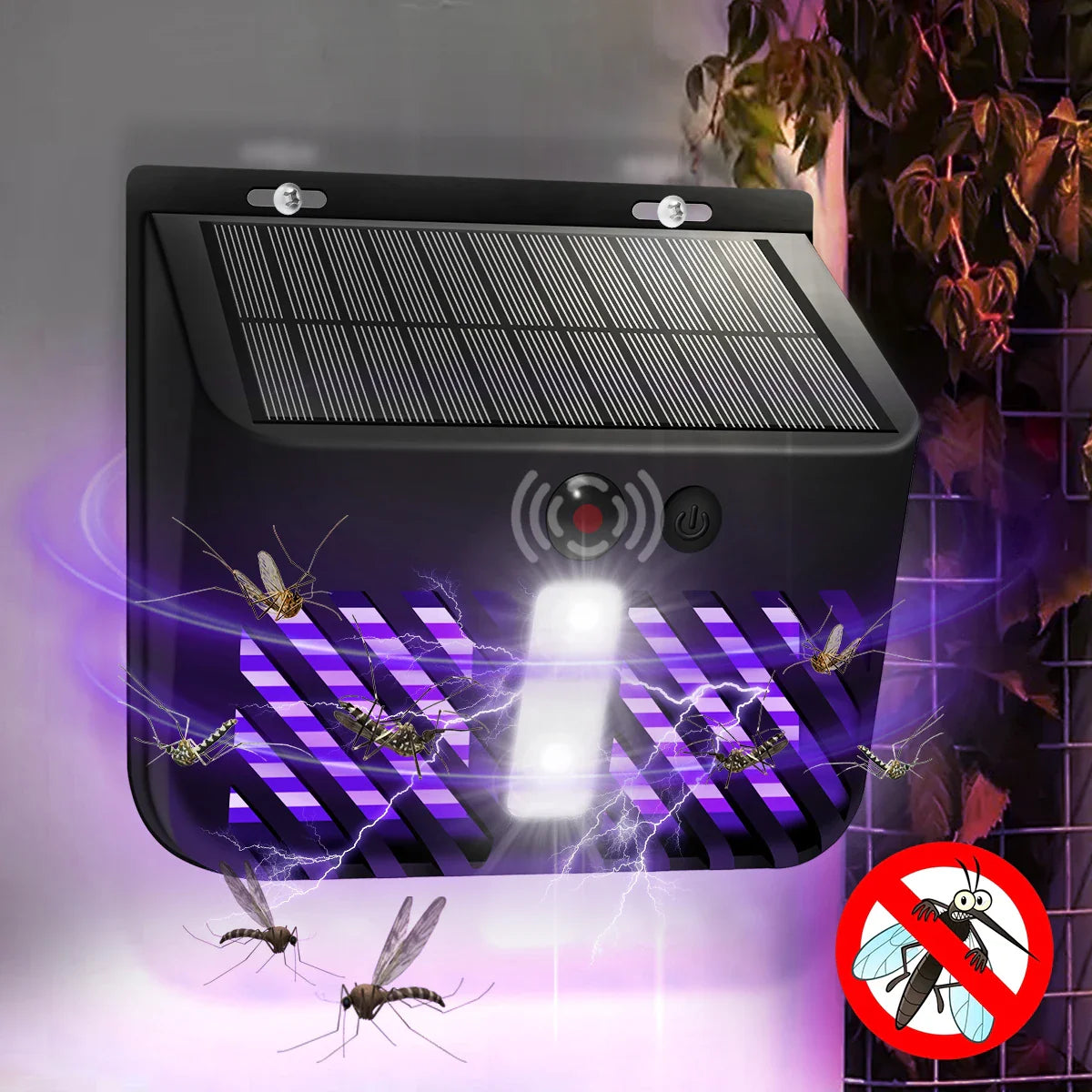 BugBuster Solar Insektenvernichter | Kabellos & Wetterfest | Für Garten, Terrasse & Camping