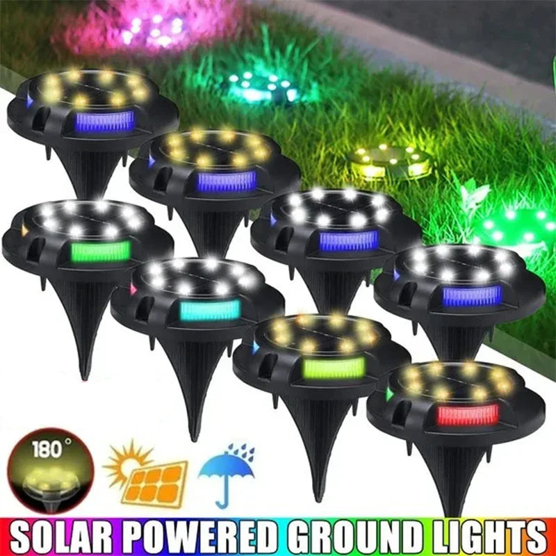 GlowPath SolarLight | 12 LEDs | Automatischer Lichtsensor | Wetterfest & Robust