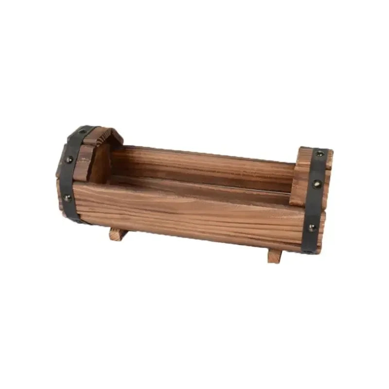 Holznivo NaturTopf | Rustikaler Holz-Blumentopf | Handgefertigt | Für Innen & Außen | Vintage-Charme