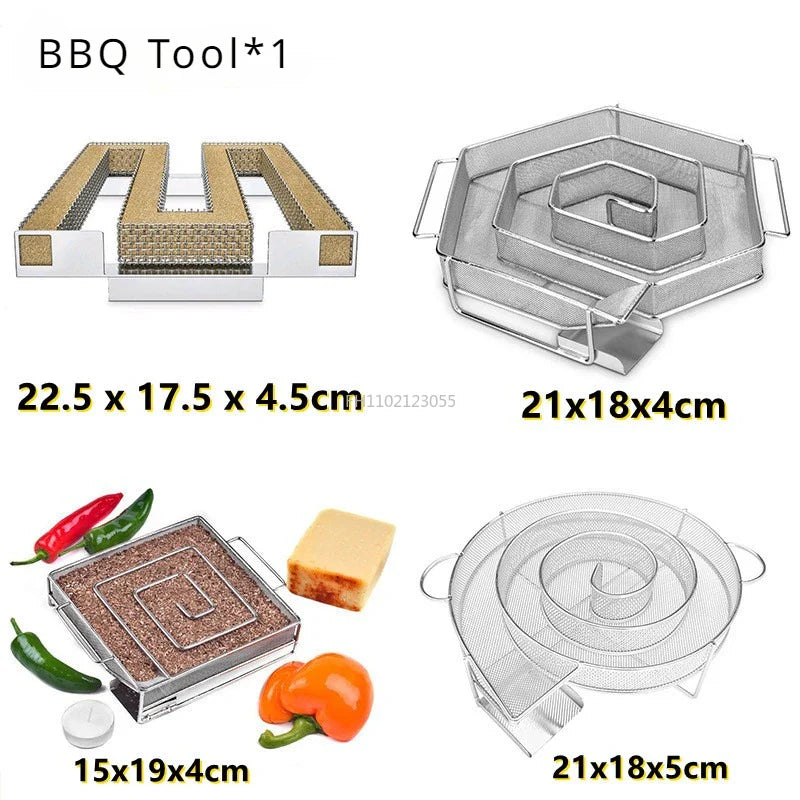 Räuchinox Kaltrauchgenerator | Edelstahl & Langlebig | Bis zu 10h Rauch | Für Grill & Smoker