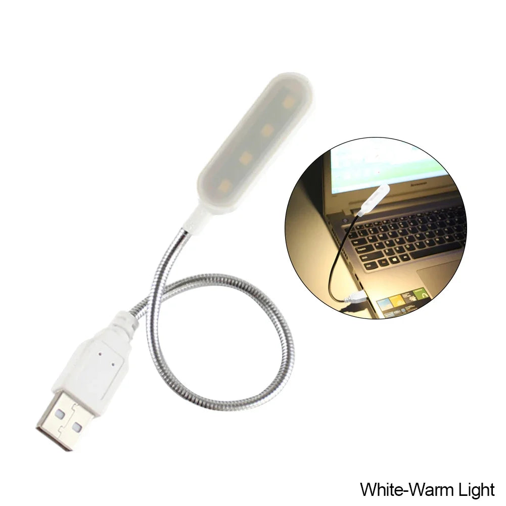 FlexiBeam USB LED Leselampe | Wiederaufladbar & Energiesparend | Flexibler Schwanenhals | Warmweiß & Kaltweiß | Kompatibel mit Laptop, PC & Powerbank