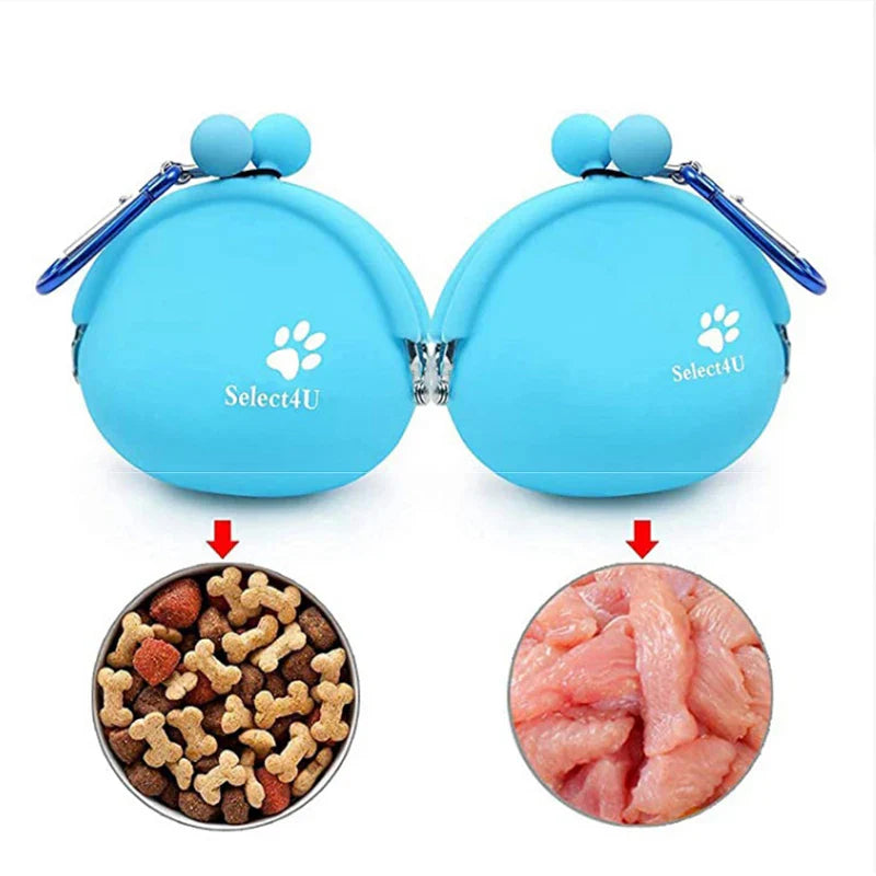 Snaccie | Silikon-Leckerlibeutel Für Hunde | BPA-frei | Leicht & Dicht | Mit Clip & Klett