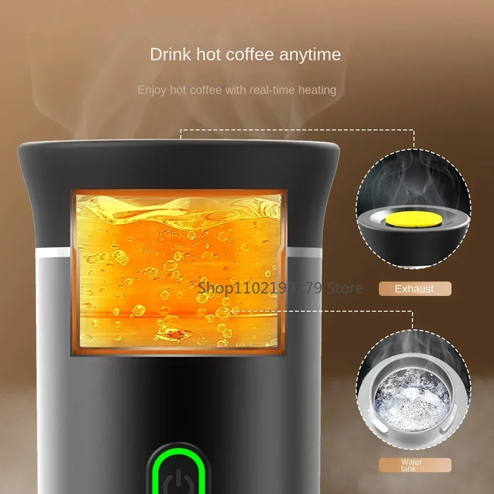 CafeGo | Kabellose Espressomaschine | 3-in-1 Funktion für Kapseln & Kaffeepulver | Tragbar für Reisen & Camping