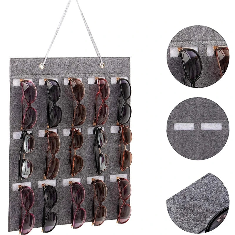 VisioRack | Brillen Organizer | Staubschutz & platzsparend | Für Schlafzimmer, Flur & Ankleidezimmer