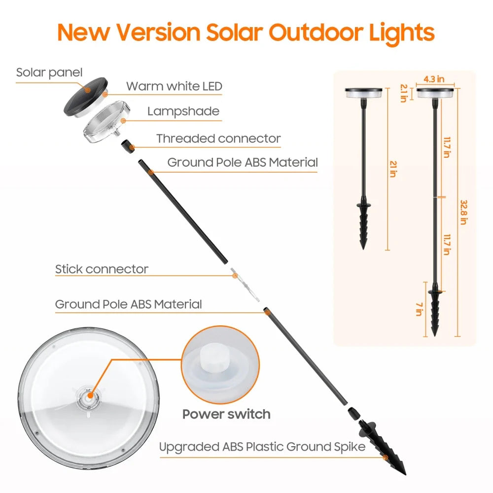 WindLume | Solar Gartenleuchte | Automatisches Ein- und Ausschalten | Wetterfest & Energiesparend