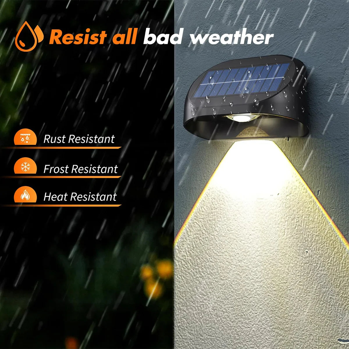 SOLARA Solar Wandleuchte | 8 Farben & 3 Modi | Wetterfest & Solarbetrieben | RGB LED