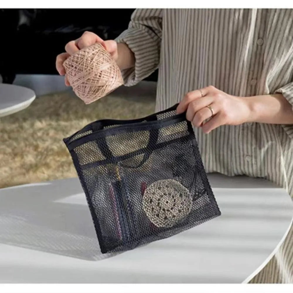 DryPack | Netz-Tasche für Strand, Dusche & Reisen | Schnelltrocknend, leicht & vielseitig | Perfekte Aufbewahrung für Pflegeartikel & Zubehör