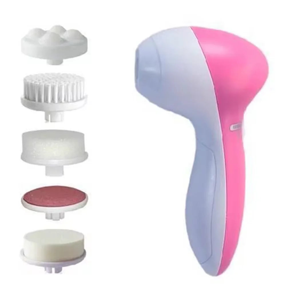 Glowence | 5-in-1 Gesichtsreinigungsgerät | Tiefenreinigung, Massage & Peeling | Hautpflege zuhause & unterwegs