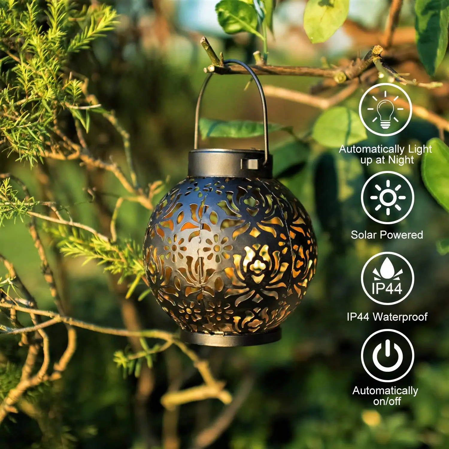 LumaFlare Solar Gartenlampe | Tropfen Design | Solar | Wetterfest | Dekorative Projektion