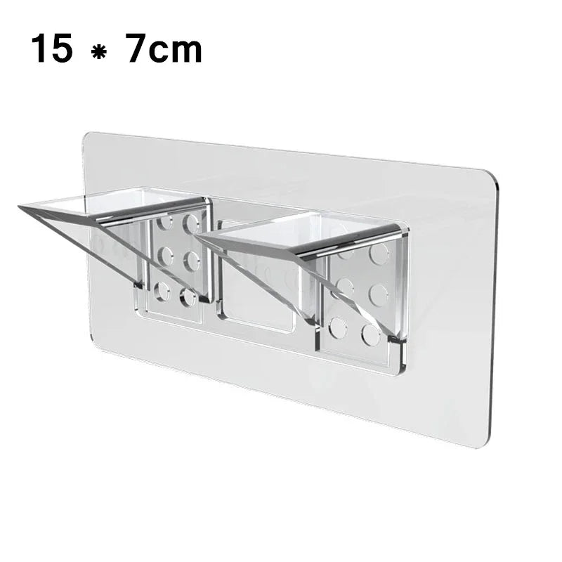 OrdiFlex Halter | Transparent & Werkzeugfrei | Ordnung für Schrank & Regal | Ohne Bohren
