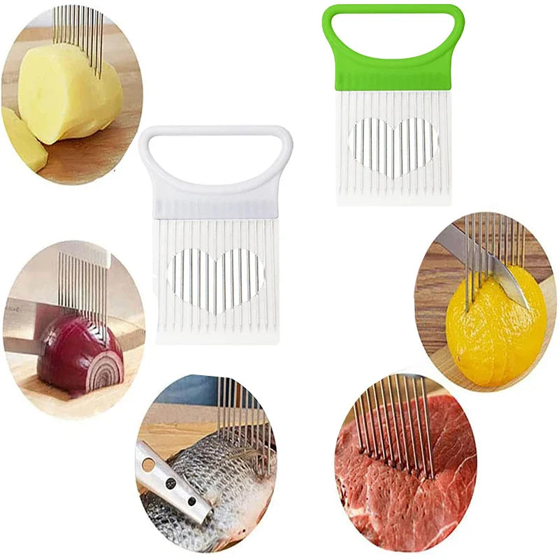 CutEase | Zwiebelhalter | Rostfreier Edelstahl | Ergonomischer Griff