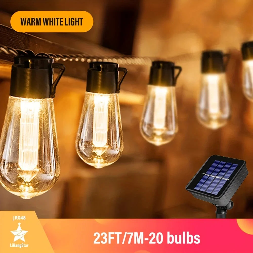 LumaTwist | Solar LED Lichterkette | Automatisches Ein- und Ausschalten | Wetterfest für Garten & Terrasse