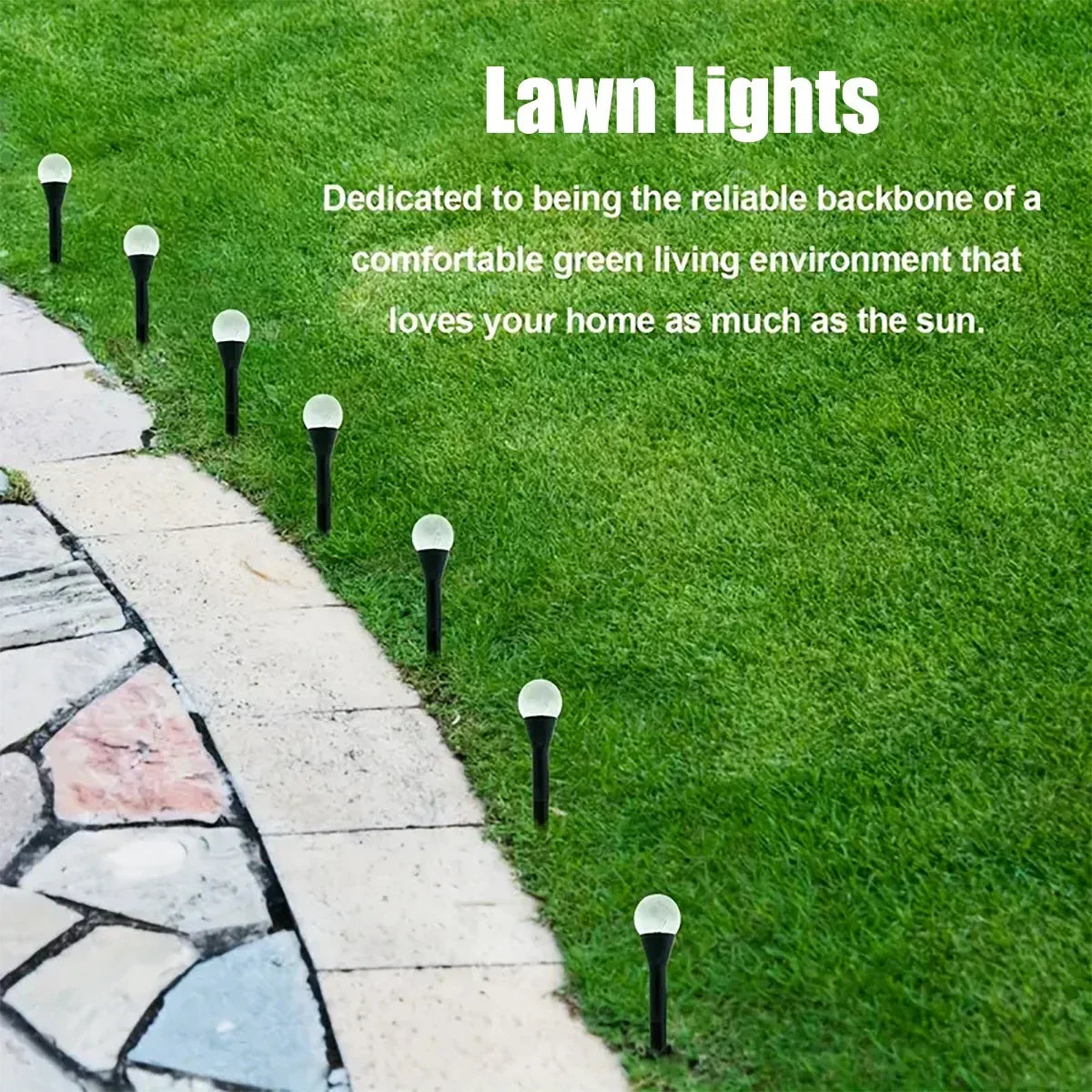 Lumenia GlowSphere | Solar-Betriebene Gartenbeleuchtung | 8 Lichtmodi | Wetterfest