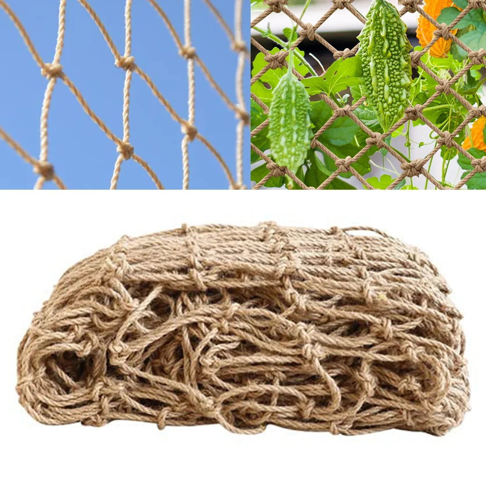 GreenNet | Pflanzennetz aus Jute | Kletternetz für Garten & Dekoration | Natürlich & Vielseitig