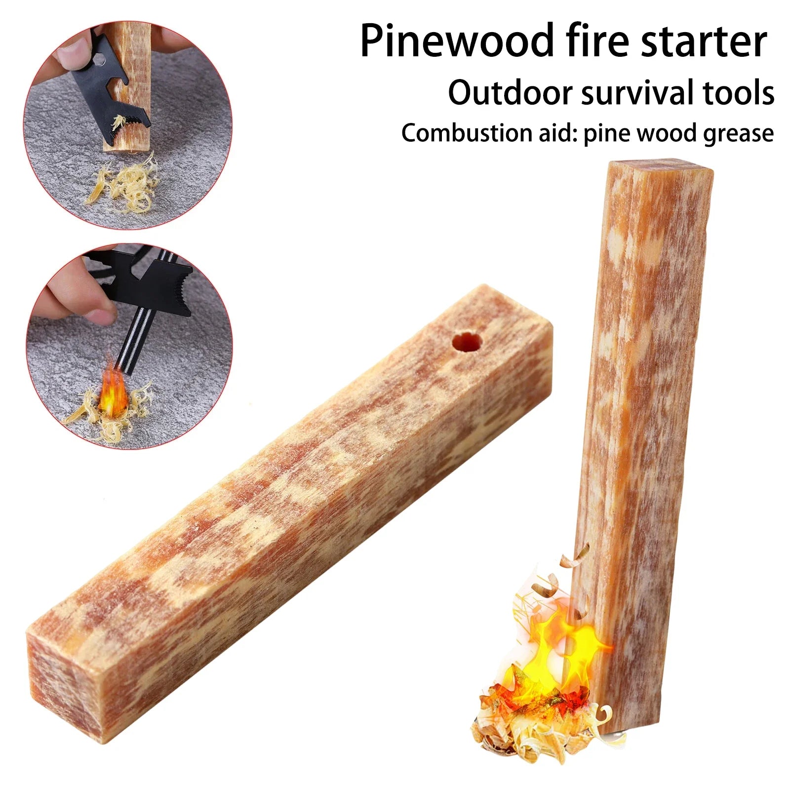 FireNova Anzünder Set | Naturbelassene Kiefernholz-Sticks | Ideal für Outdoor & Notfälle