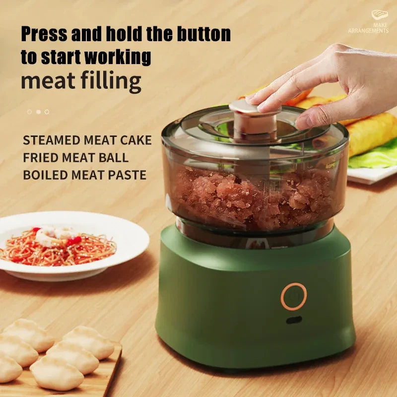 SliceSwift Pro | Kabelloser Mini-Zerkleinerer | Für Gemüse, Nüsse & Fleisch | Kompakt & Leistungsstark