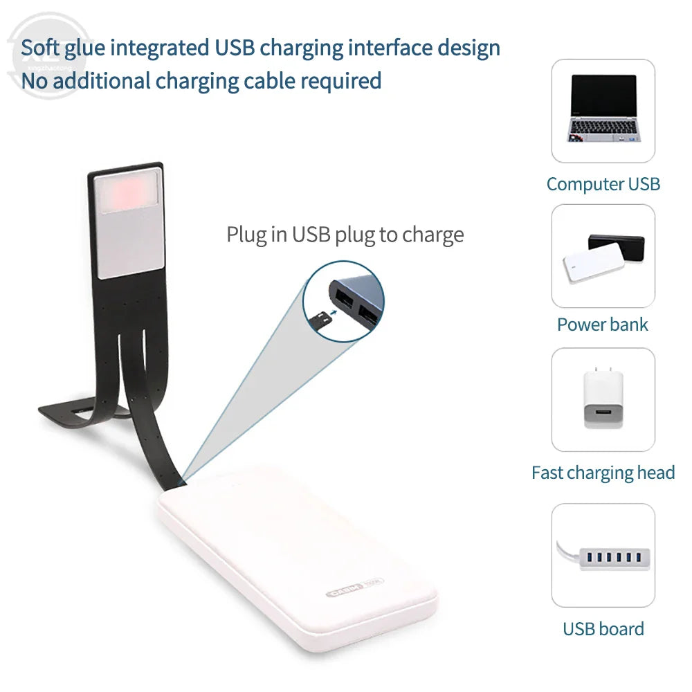 LightEase | LED Leselampe USB | Flexibel & Dimmbar | Für Bücher eReader Reisen