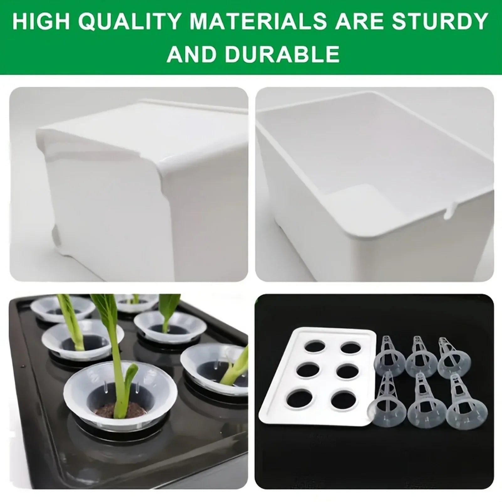 Hydroverde Indoor-Grow-Set | Hydroponisches Anzuchtsystem | Selbstbewässernd | Für Kräuter & Stecklinge