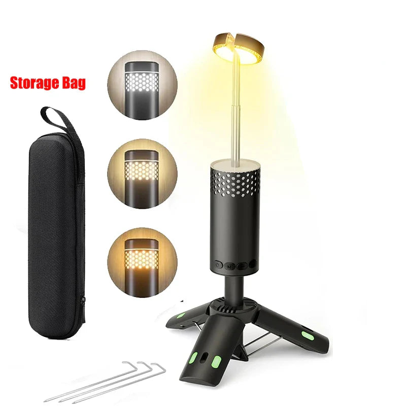 OutdoorMaster LED-Laterne | Teleskopierbar & Multifunktional | Mit Powerbank-Funktion
