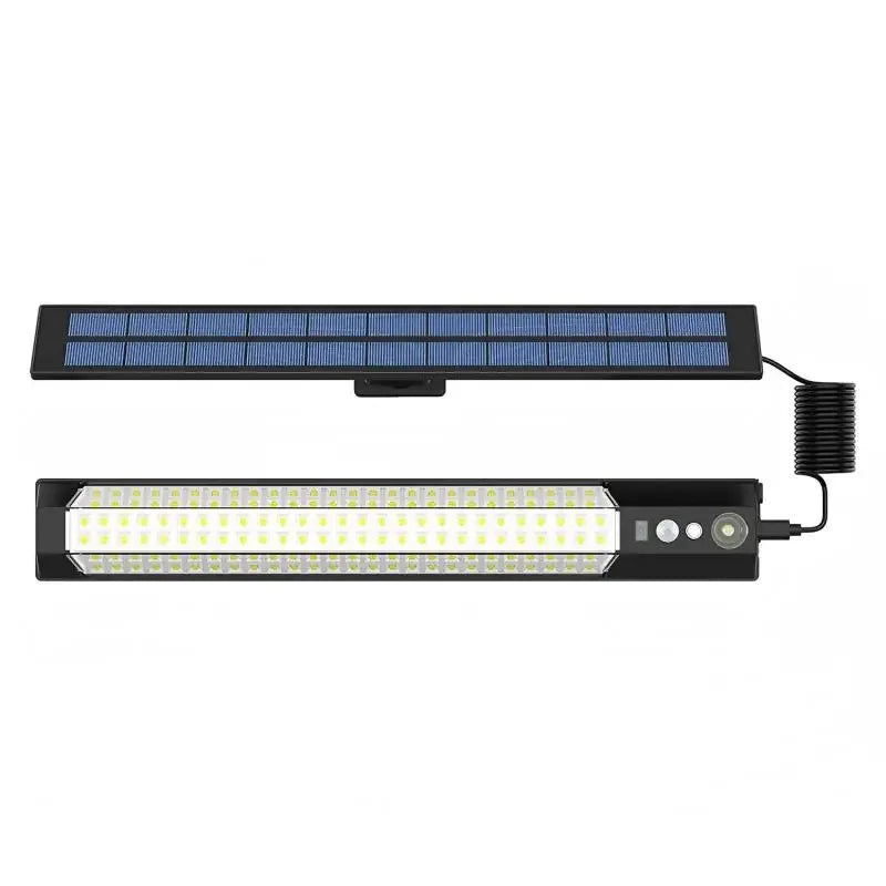 Solario Split-Solarlampe | 158 LEDs | Bewegungssensor & Fernbedienung | 10W Solarlicht