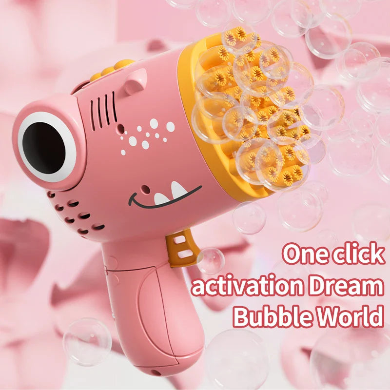 BubbleRex | Dinosaurier Seifenblasenmaschine | Automatisch | 40 Düsen Power