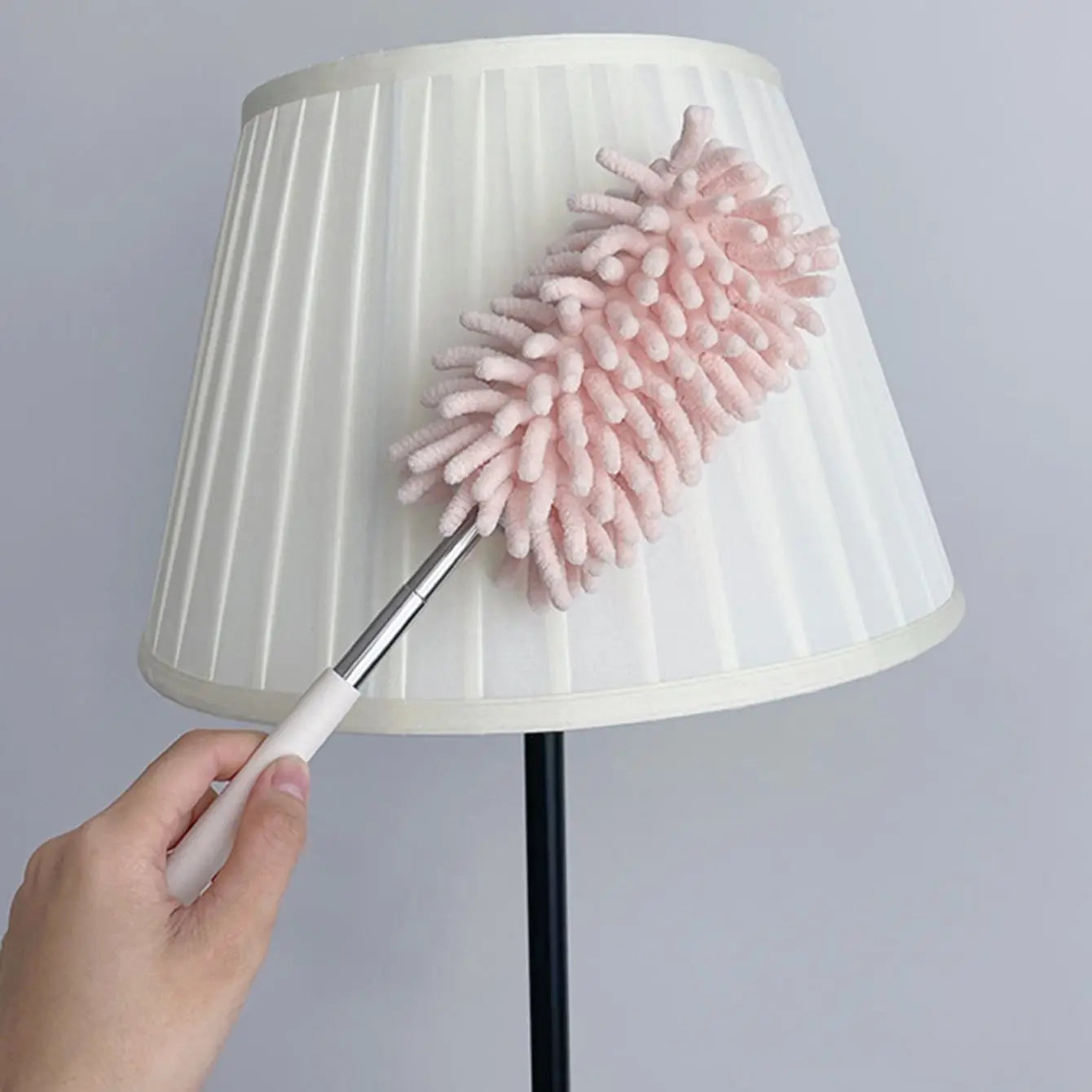 DustPro | Teleskop Staubwedel | Verlängerbar bis 80cm | Mit Chenille-Mikrofaser