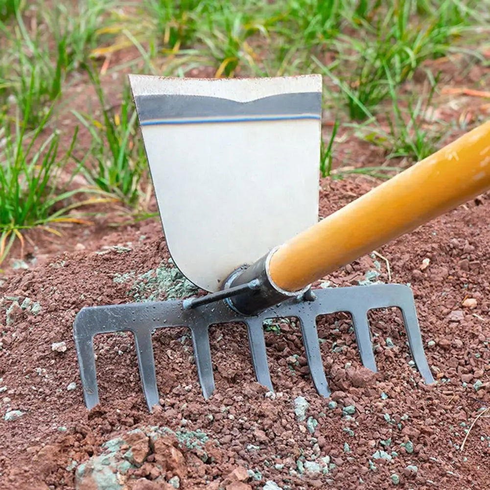 GardenFlex | 2-in-1 Gartenrechen | Metall | Multifunktional
