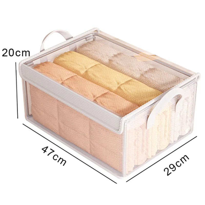 ClearBoxx Aufbewahrungsbox | Transparent & Robustes Design | Faltbar & Platzsparend