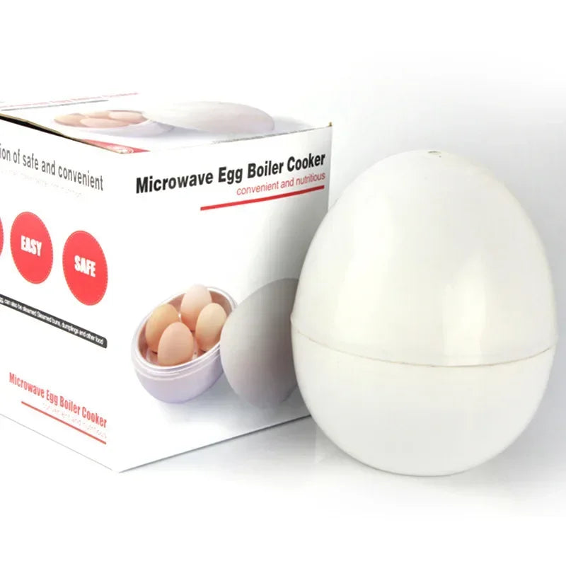 EiGenuss Mikrowellen-Eierkocher | Für 4 Eier | BPA-frei & Hitzeschutz | Weiß