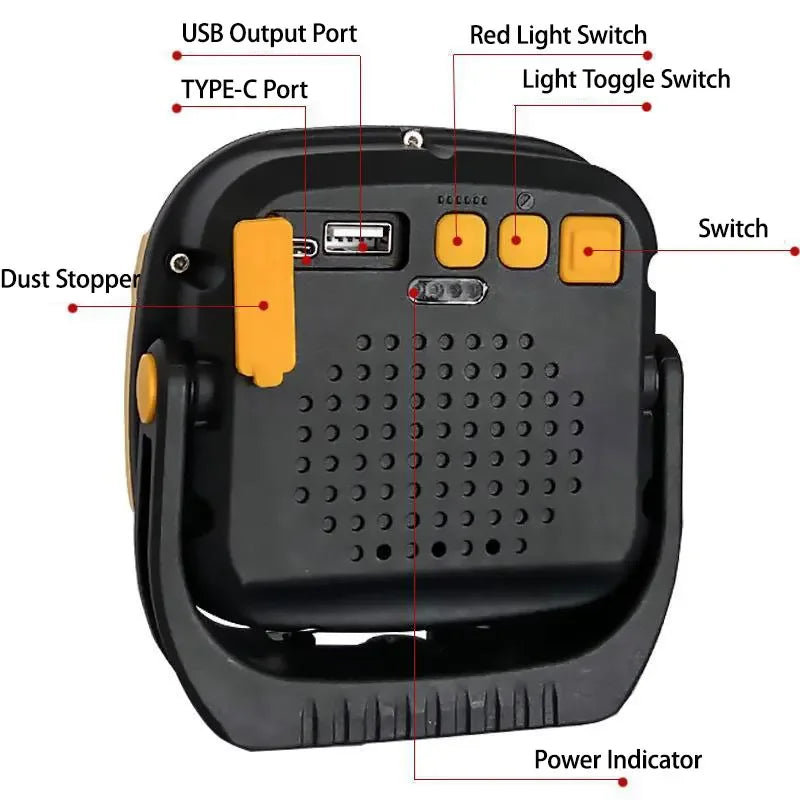 LightMax ProBeam | LED Lampe | 136 LEDs | Magnetisch & Drehbar | Powerbank Funktion | 4 Leuchtmodi
