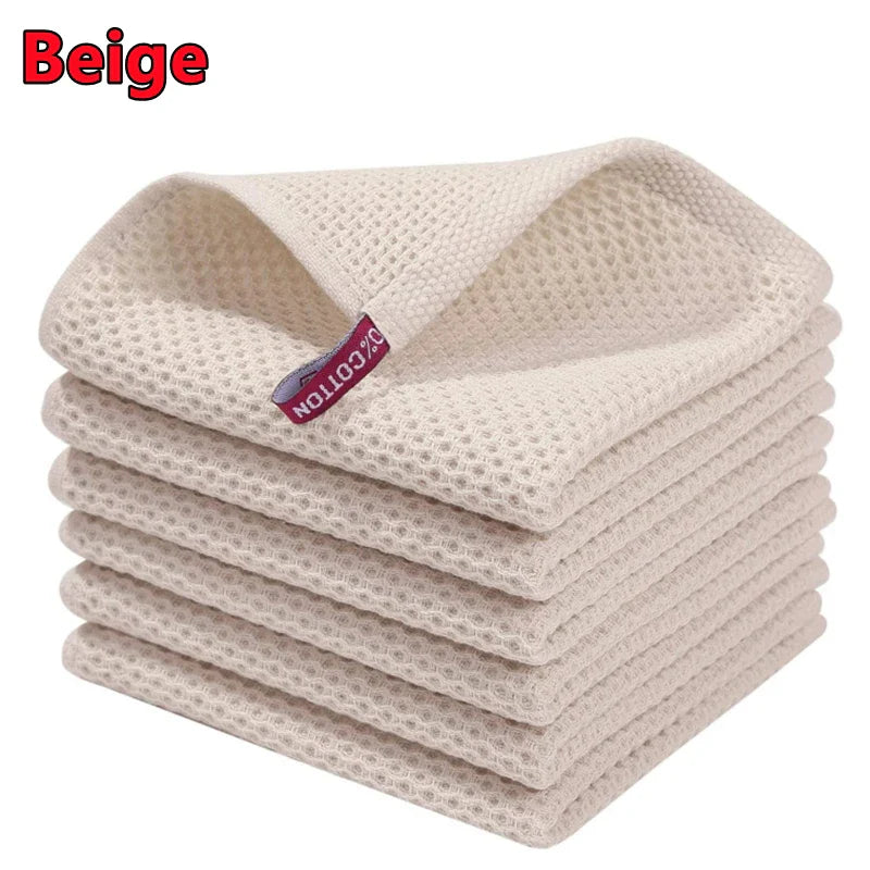 EcoWaffel Geschirrtuch | 100% Baumwolle | Saugfähig & Schnelltrocknend | Honeycomb-Design